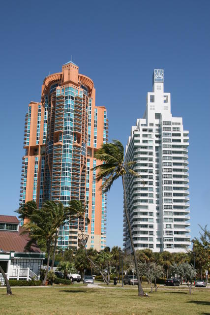 Looking north from South Point Park, Miami