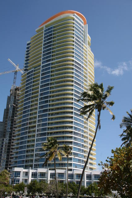 Looking north from South Point Park, Miami