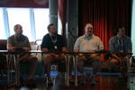 Colo debate: Henk Steenman (AMS-IX), Denver Maddox (Limelight Networks), Richard Steenbergen (Nlayer), Colin Corbett (YouTube)