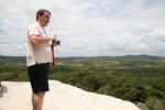 Xunantunich: Dave & Guatemala landscape [from top of El Castillo]