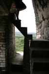 Xunantunich: Steps down from El Castillo, view west