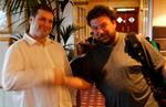 Andy Davidson (Netsumo), Fearghas McKay (Forthview) [doing some shady deal]