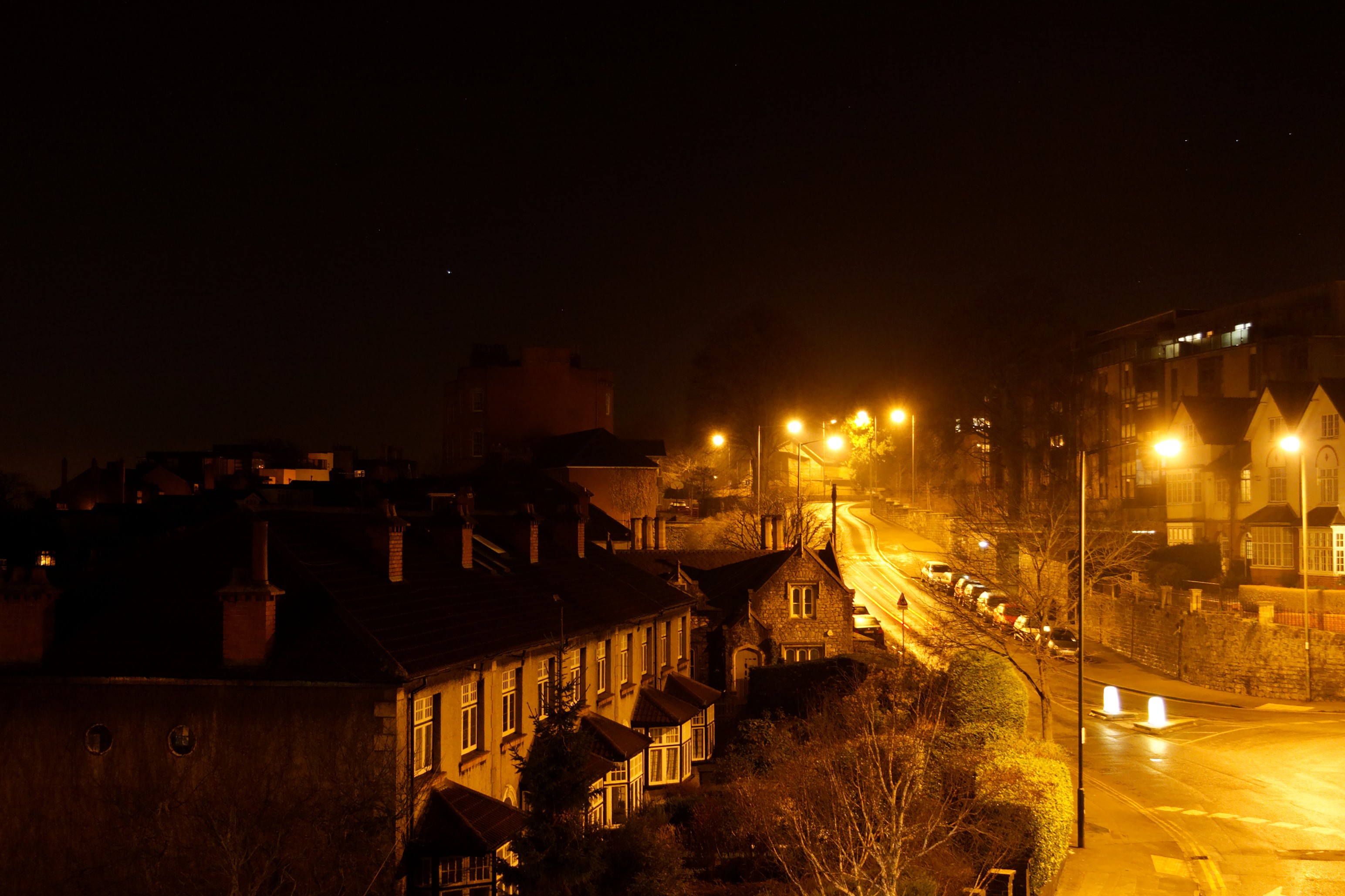 Overlooking Bristol at night