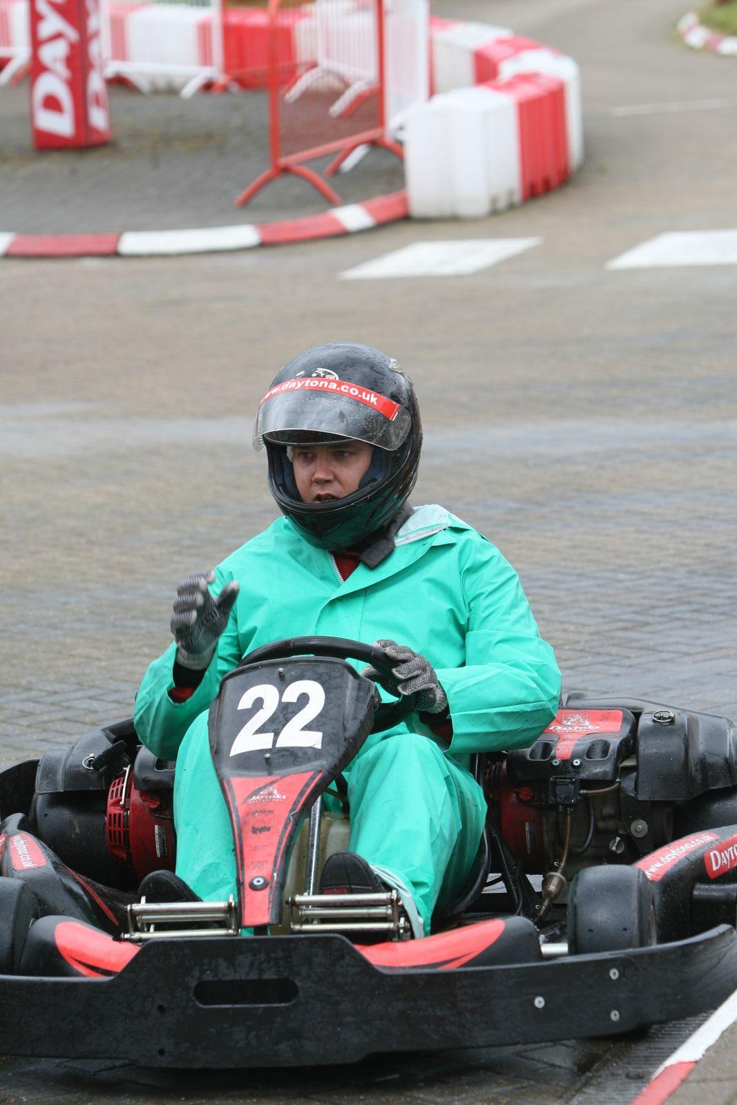 Tim @ Betfair driving down the pit lane