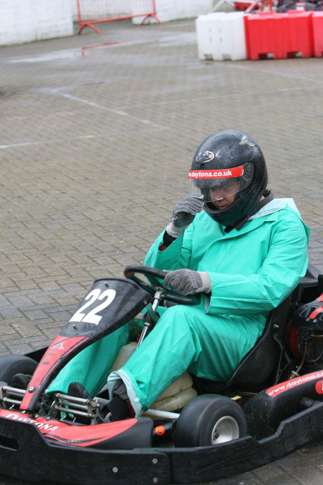 Tim @ Betfair driving down the pit lane